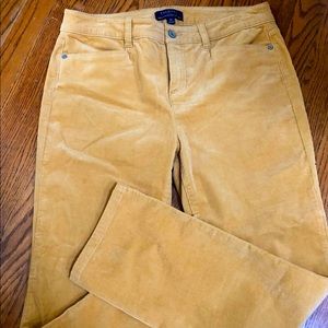 Talbots Mustard Yellow Corduroy Straight-Leg Pants